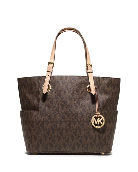 michael kors brown monogram tote|michael kors tote bag price.